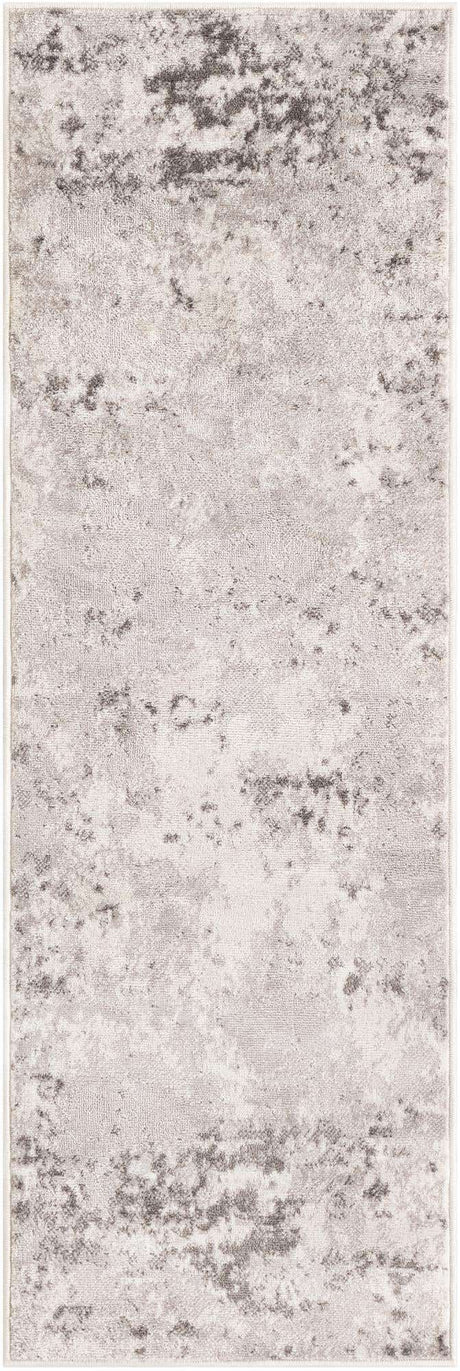 Stone Gray 2' x 6' Eos Runner Area Rug 100% Polypropylene Stain Resistant Carpet With Cotton Backing Marbled Design for Living, Dining Room, Office for Sale at Rug Engine