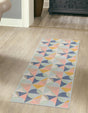 Multicolor 2' x 10' Lotus Runner Area Rug 100% Polypropylene Modern Contemporary Colorful Carpet Easy Clean for Living Room, Kitchen, Dining, Office for Sale at Rug Engine