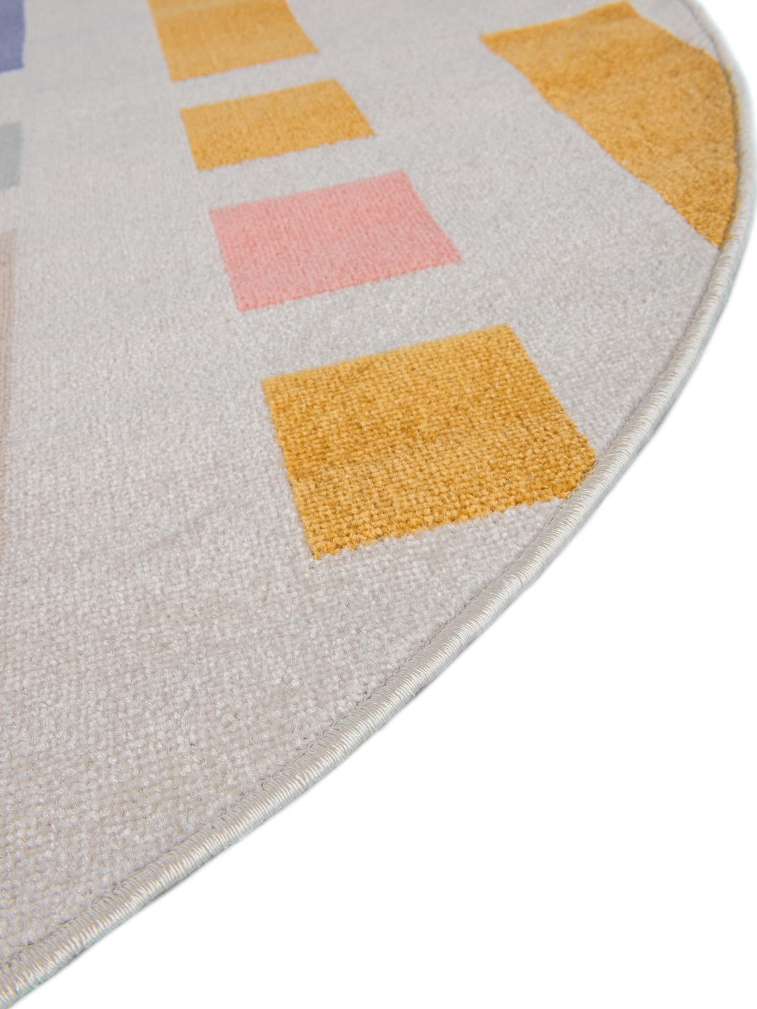 Multicolor 3' 3 x 3' 3 Lotus Round Area Rug 100% Polypropylene Modern Contemporary Colorful Carpet Easy Clean for Living Room, Kitchen, Dining, Office for Sale at Rug Engine
