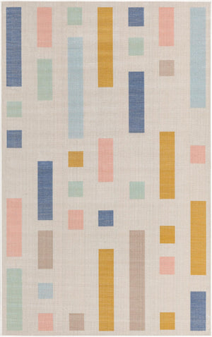 Multicolor 1' 4 x 1' 4 Lotus Sample Area Rug 100% Polypropylene Modern Contemporary Colorful Carpet Easy Clean for Living Room, Kitchen, Dining, Office for Sale at Rug Engine