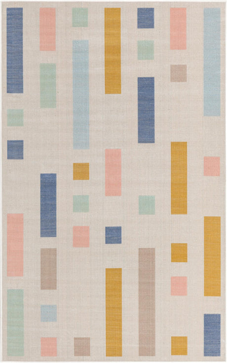 Multicolor 1' 4 x 1' 4 Lotus Sample Area Rug 100% Polypropylene Modern Contemporary Colorful Carpet Easy Clean for Living Room, Kitchen, Dining, Office for Sale at Rug Engine