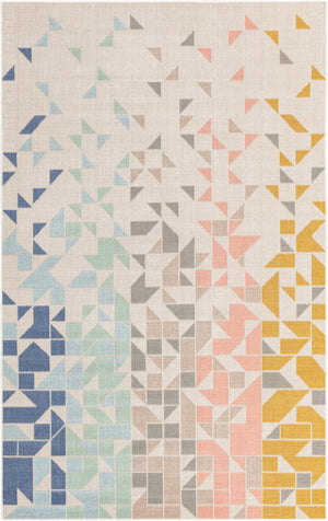 Multicolor 1' 4 x 1' 4 Lotus Sample Area Rug 100% Polypropylene Modern Contemporary Colorful Carpet Easy Clean for Living Room, Kitchen, Dining, Office for Sale at Rug Engine