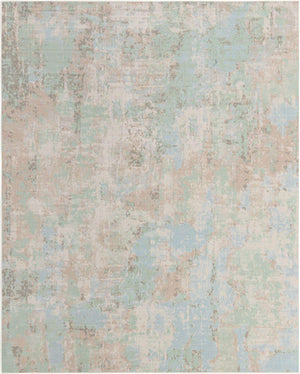 Teal 7' 10 x 10' Lotus Rectangle Area Rug 100% Polypropylene Modern Contemporary Colorful Carpet Easy Clean for Living Room, Kitchen, Dining, Office for Sale at Rug Engine