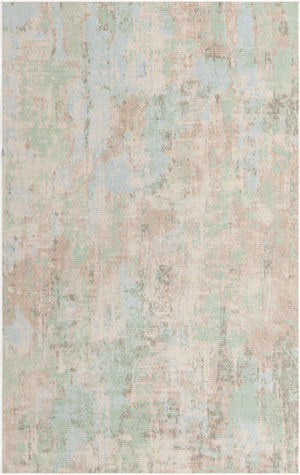 Teal 5' 3 x 8' Lotus Rectangle Area Rug 100% Polypropylene Modern Contemporary Colorful Carpet Easy Clean for Living Room, Kitchen, Dining, Office for Sale at Rug Engine
