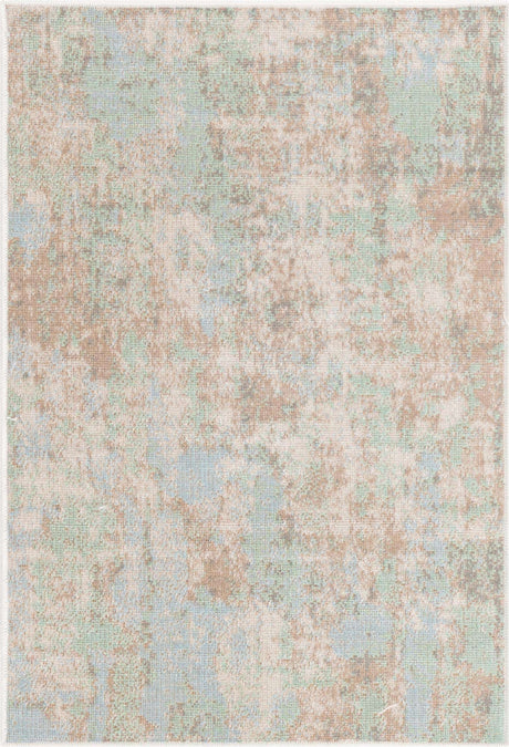 Teal 2' 2 x 3' Lotus Rectangle Area Rug 100% Polypropylene Modern Contemporary Colorful Carpet Easy Clean for Living Room, Kitchen, Dining, Office for Sale at Rug Engine