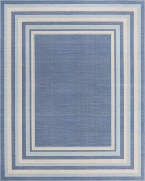 Blue 8' x 10' Lotus Rectangle Area Rug 100% Polypropylene Modern Contemporary Colorful Carpet Easy Clean for Living Room, Kitchen, Dining, Office for Sale at Rug Engine