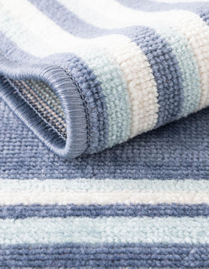 Blue 4' 1 x 6' 1 Lotus Rectangle Area Rug 100% Polypropylene Modern Contemporary Colorful Carpet Easy Clean for Living Room, Kitchen, Dining, Office for Sale at Rug Engine