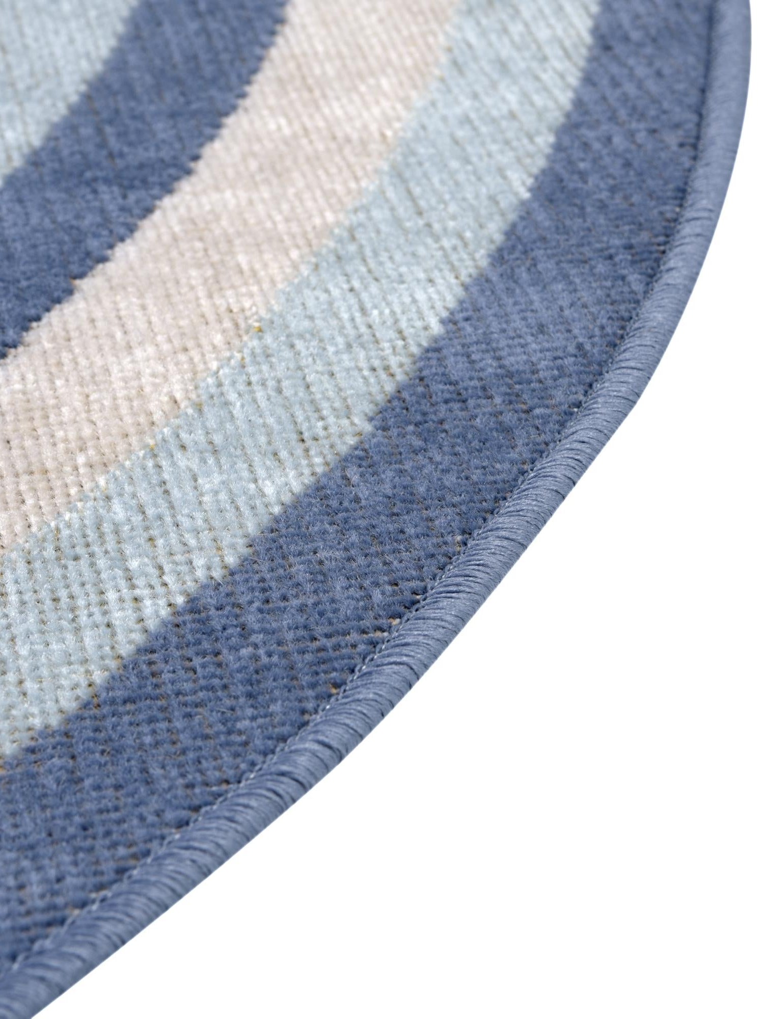 Blue 5' x 5' Lotus Round Area Rug 100% Polypropylene Modern Contemporary Colorful Carpet Easy Clean for Living Room, Kitchen, Dining, Office for Sale at Rug Engine