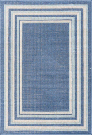 Blue 2' 2 x 3' Lotus Rectangle Area Rug 100% Polypropylene Modern Contemporary Colorful Carpet Easy Clean for Living Room, Kitchen, Dining, Office for Sale at Rug Engine