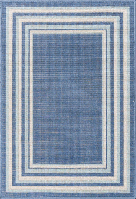 Blue 2' 2 x 3' Lotus Rectangle Area Rug 100% Polypropylene Modern Contemporary Colorful Carpet Easy Clean for Living Room, Kitchen, Dining, Office for Sale at Rug Engine