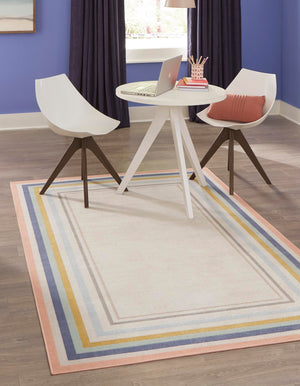Multicolor 1' 4 x 1' 4 Lotus Sample Area Rug 100% Polypropylene Modern Contemporary Colorful Carpet Easy Clean for Living Room, Kitchen, Dining, Office for Sale at Rug Engine
