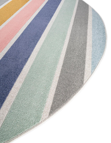 Multicolor 5' x 8' Lotus Oval Area Rug 100% Polypropylene Modern Contemporary Colorful Carpet Easy Clean for Living Room, Kitchen, Dining, Office for Sale at Rug Engine