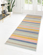 Multicolor 2' x 10' Lotus Runner Area Rug 100% Polypropylene Modern Contemporary Colorful Carpet Easy Clean for Living Room, Kitchen, Dining, Office for Sale at Rug Engine