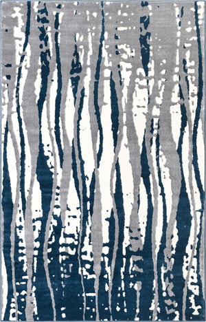 Navy Blue 5' 3 x 8' Vince Camuto Rectangle Area Rug Durable Easy Clean Modern Carpet for Unique Home Interior Decorating for Sale at Rug Engine