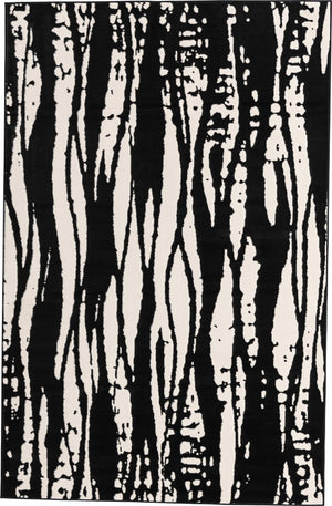 Black and White 1' 4 x 1' 4 Vince Camuto Sample Area Rug Durable Easy Clean Modern Carpet for Unique Home Interior Decorating for Sale at Rug Engine