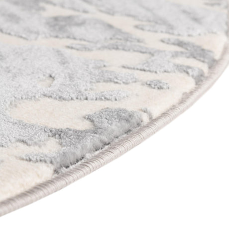 Gray 4' x 4' Vince Camuto Round Area Rug Durable Easy Clean Modern Carpet for Unique Home Interior Decorating for Sale at Rug Engine