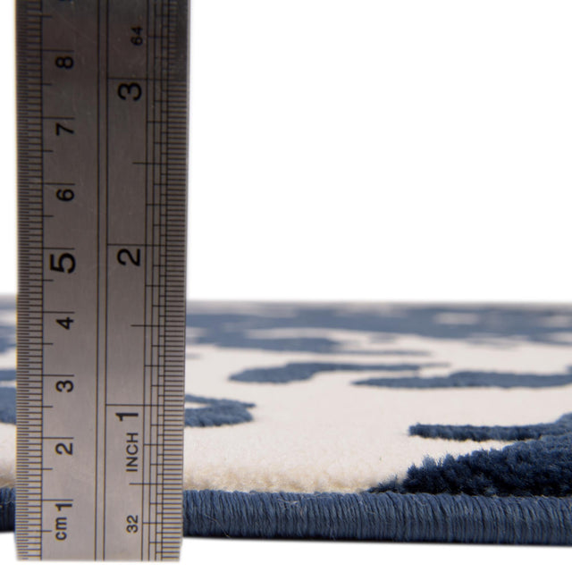Navy Blue 5' 3 x 8' Vince Camuto Rectangle Area Rug Durable Easy Clean Modern Carpet for Unique Home Interior Decorating for Sale at Rug Engine