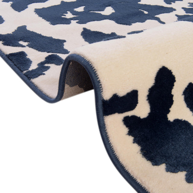 Navy Blue 5' 3 x 8' Vince Camuto Rectangle Area Rug Durable Easy Clean Modern Carpet for Unique Home Interior Decorating for Sale at Rug Engine