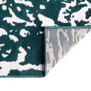 Teal 7' 10 x 10' Vince Camuto Rectangle Area Rug Durable Easy Clean Modern Carpet for Unique Home Interior Decorating for Sale at Rug Engine