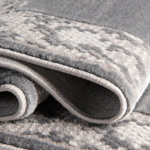 Gray 7' 10 x 10' Vince Camuto Rectangle Area Rug Durable Easy Clean Modern Carpet for Unique Home Interior Decorating for Sale at Rug Engine