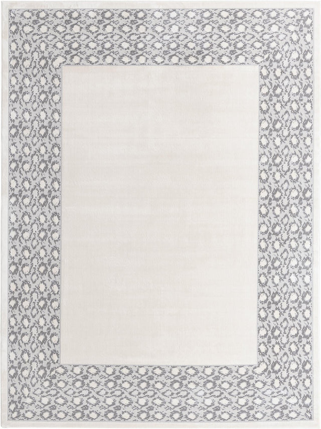 White 9' x 12' Vince Camuto Rectangle Area Rug Durable Easy Clean Modern Carpet for Unique Home Interior Decorating for Sale at Rug Engine
