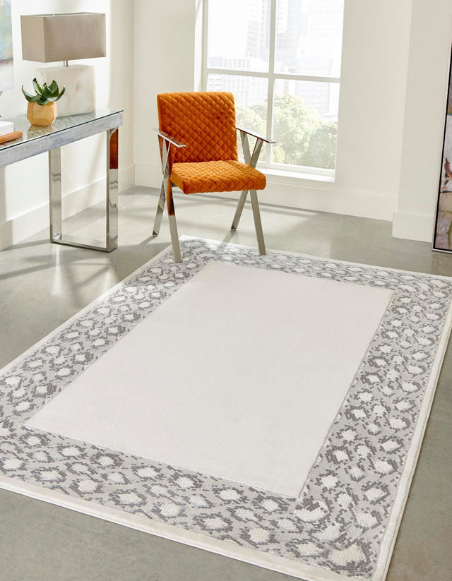 White 1' 4 x 1' 4 Vince Camuto Sample Area Rug Durable Easy Clean Modern Carpet for Unique Home Interior Decorating for Sale at Rug Engine