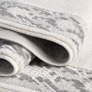 White 4' x 6' Vince Camuto Rectangle Area Rug Durable Easy Clean Modern Carpet for Unique Home Interior Decorating for Sale at Rug Engine