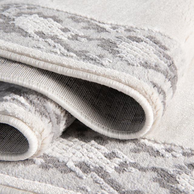 White 4' x 6' Vince Camuto Rectangle Area Rug Durable Easy Clean Modern Carpet for Unique Home Interior Decorating for Sale at Rug Engine