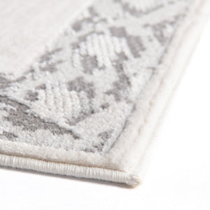 White 4' x 6' Vince Camuto Rectangle Area Rug Durable Easy Clean Modern Carpet for Unique Home Interior Decorating for Sale at Rug Engine