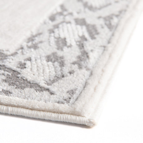 White 4' x 6' Vince Camuto Rectangle Area Rug Durable Easy Clean Modern Carpet for Unique Home Interior Decorating for Sale at Rug Engine