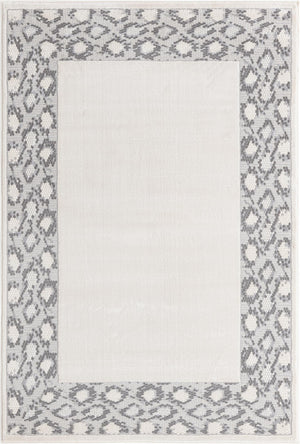 White 4' x 6' Vince Camuto Rectangle Area Rug Durable Easy Clean Modern Carpet for Unique Home Interior Decorating for Sale at Rug Engine