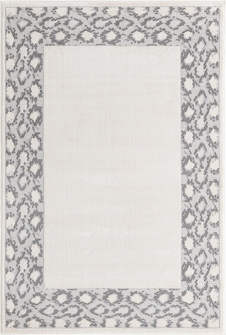 White 4' x 6' Vince Camuto Rectangle Area Rug Durable Easy Clean Modern Carpet for Unique Home Interior Decorating for Sale at Rug Engine