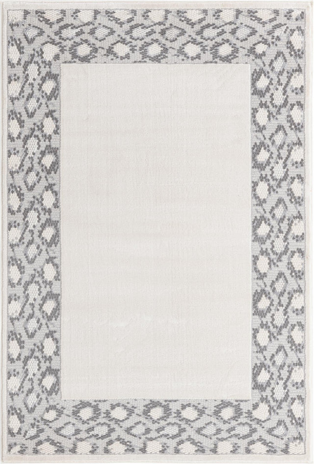 White 4' x 6' Vince Camuto Rectangle Area Rug Durable Easy Clean Modern Carpet for Unique Home Interior Decorating for Sale at Rug Engine