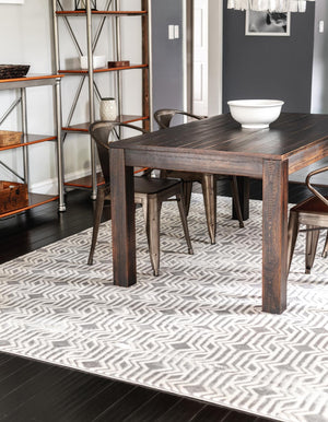 Gray 7' 10 x 10' Vince Camuto Rectangle Area Rug Durable Easy Clean Modern Carpet for Unique Home Interior Decorating for Sale at Rug Engine