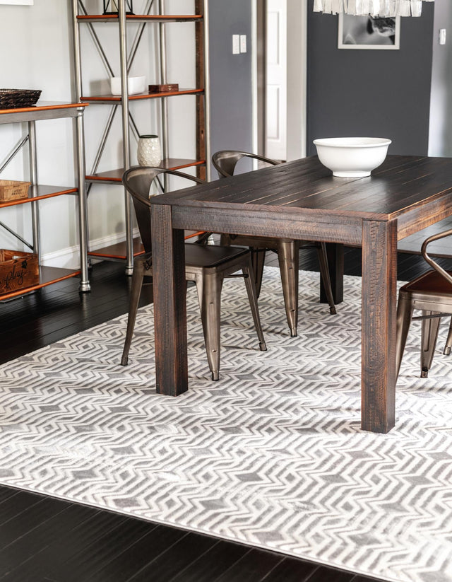 Gray 7' 10 x 10' Vince Camuto Rectangle Area Rug Durable Easy Clean Modern Carpet for Unique Home Interior Decorating for Sale at Rug Engine