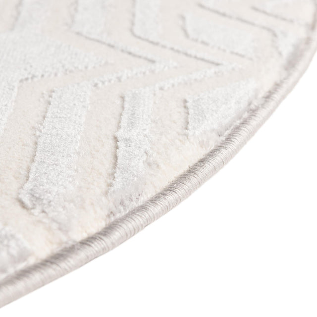 Gray 4' x 4' Vince Camuto Round Area Rug Durable Easy Clean Modern Carpet for Unique Home Interior Decorating for Sale at Rug Engine