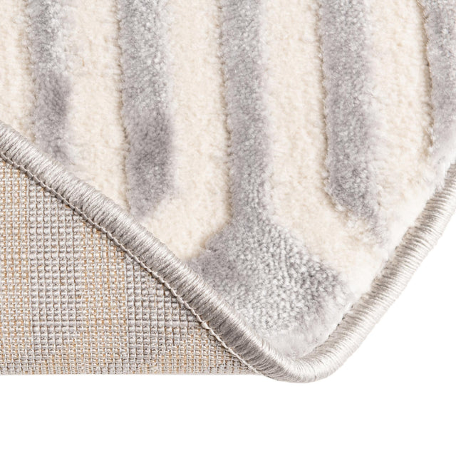 Gray 4' x 4' Vince Camuto Round Area Rug Durable Easy Clean Modern Carpet for Unique Home Interior Decorating for Sale at Rug Engine
