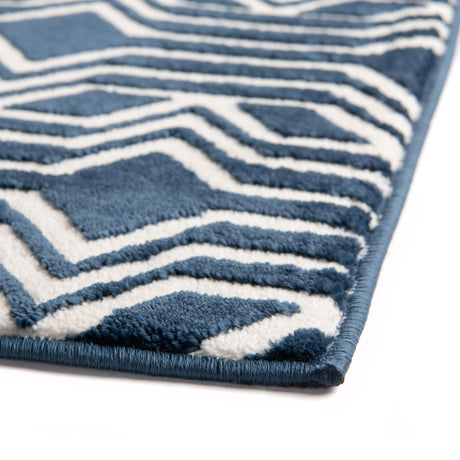 Navy Blue 2' x 3' Vince Camuto Rectangle Area Rug Durable Easy Clean Modern Carpet for Unique Home Interior Decorating for Sale at Rug Engine