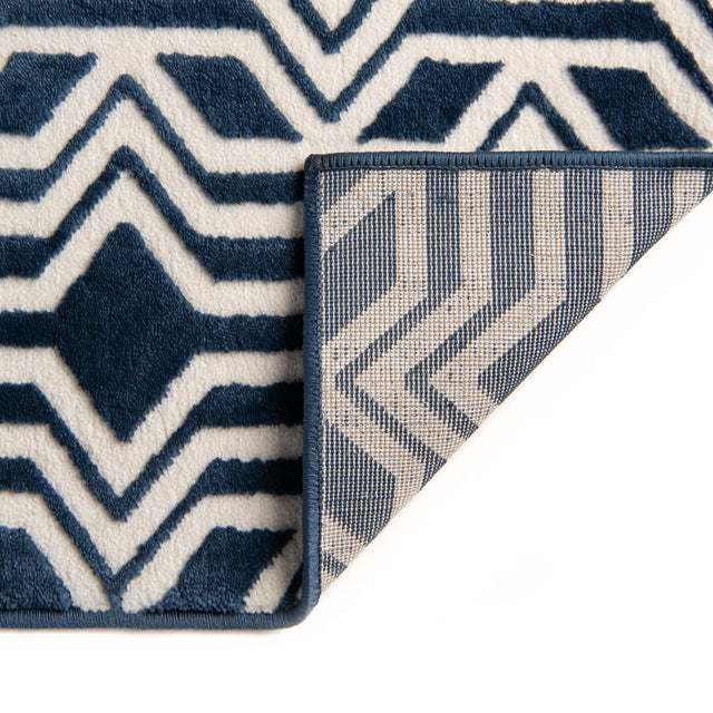 Navy Blue 2' x 3' Vince Camuto Rectangle Area Rug Durable Easy Clean Modern Carpet for Unique Home Interior Decorating for Sale at Rug Engine