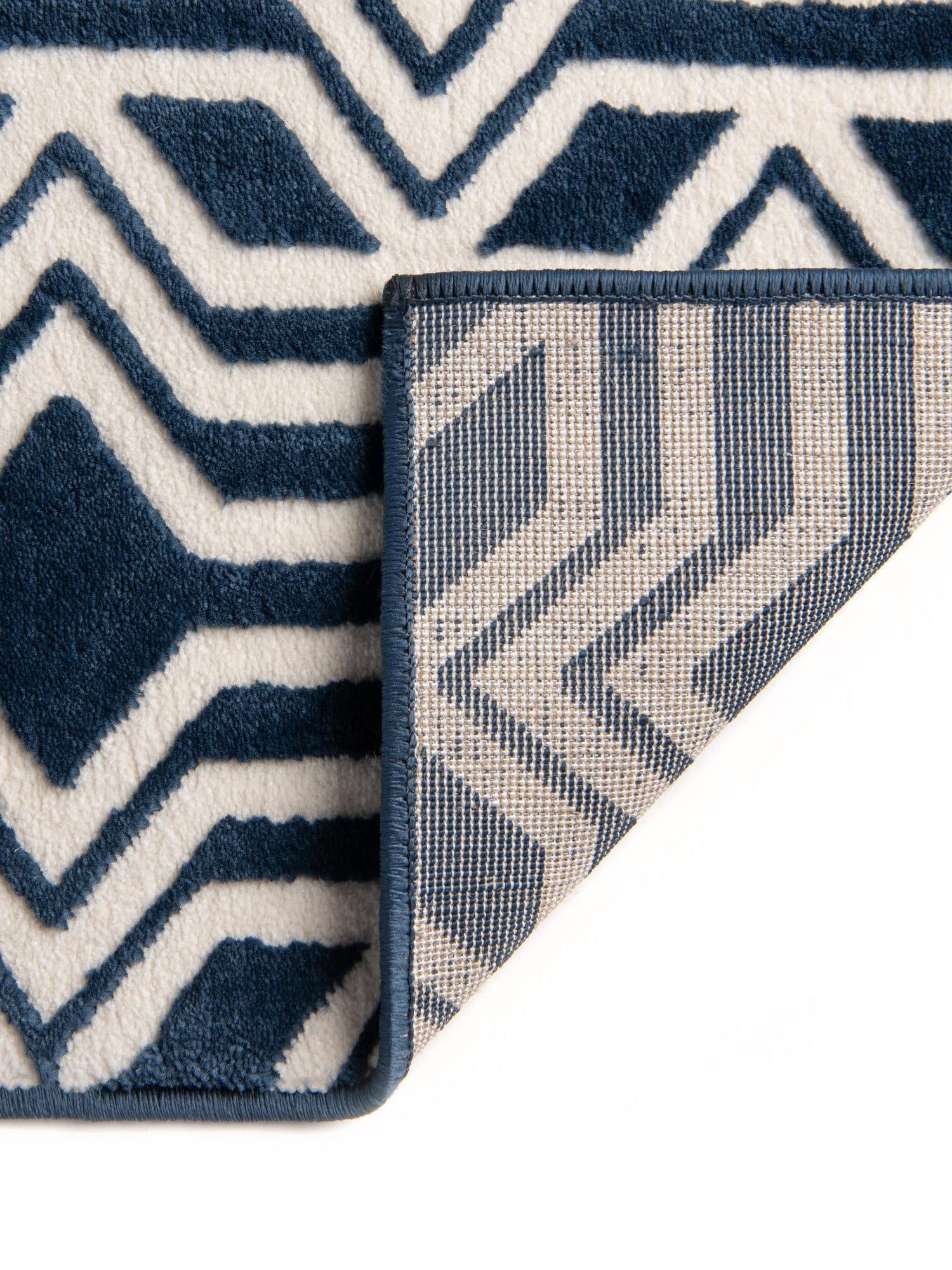 Navy Blue 5' 3 x 8' Vince Camuto Rectangle Area Rug Durable Easy Clean Modern Carpet for Unique Home Interior Decorating for Sale at Rug Engine