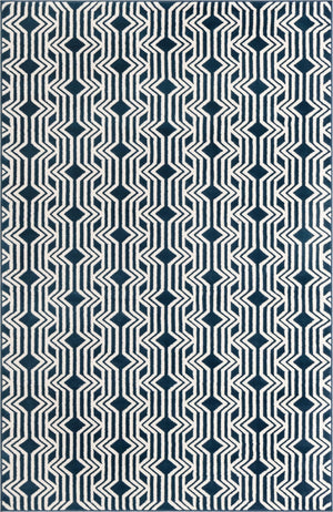 Navy Blue 5' 3 x 8' Vince Camuto Rectangle Area Rug Durable Easy Clean Modern Carpet for Unique Home Interior Decorating for Sale at Rug Engine