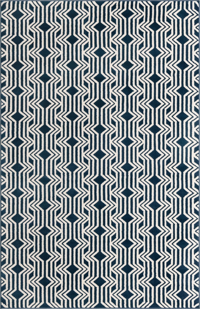 Navy Blue 1' 4 x 1' 4 Vince Camuto Sample Area Rug Durable Easy Clean Modern Carpet for Unique Home Interior Decorating for Sale at Rug Engine