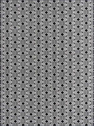 Black 9' x 12' Vince Camuto Rectangle Area Rug Durable Easy Clean Modern Carpet for Unique Home Interior Decorating for Sale at Rug Engine
