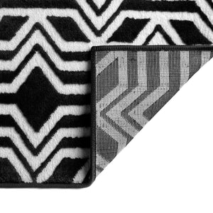 Black 9' x 12' Vince Camuto Rectangle Area Rug Durable Easy Clean Modern Carpet for Unique Home Interior Decorating for Sale at Rug Engine