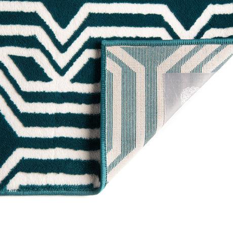 Teal 5' 3 x 8' Vince Camuto Rectangle Area Rug Durable Easy Clean Modern Carpet for Unique Home Interior Decorating for Sale at Rug Engine