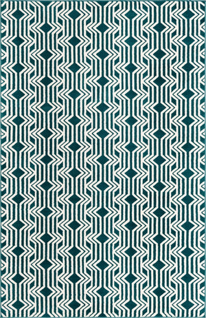 Teal 5' 3 x 8' Vince Camuto Rectangle Area Rug Durable Easy Clean Modern Carpet for Unique Home Interior Decorating for Sale at Rug Engine