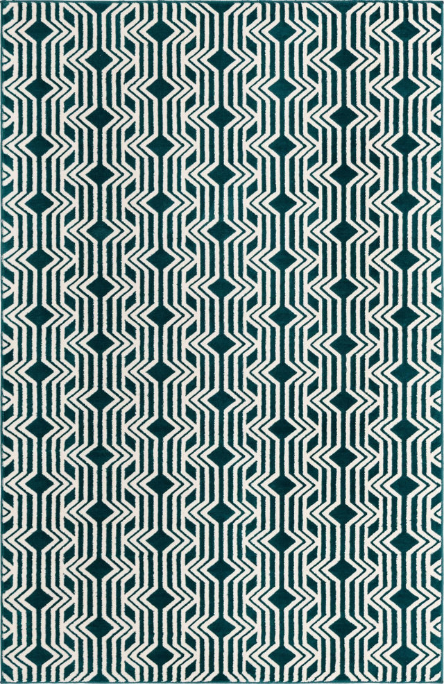 Teal 1' 4 x 1' 4 Vince Camuto Sample Area Rug Durable Easy Clean Modern Carpet for Unique Home Interior Decorating for Sale at Rug Engine