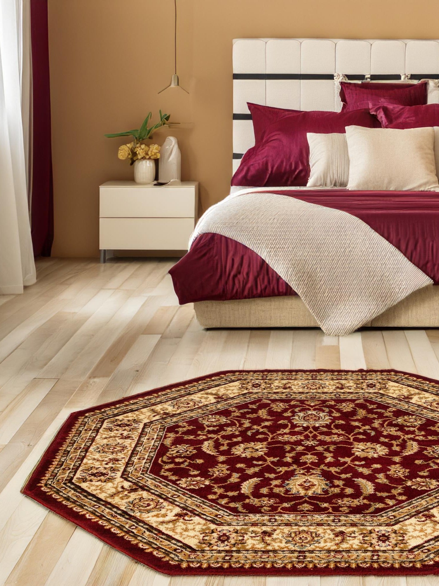 Red 7' 10 x 7' 10 Voyage Octagon Area Rug