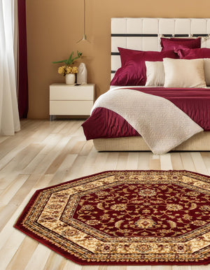 Red 7' 10 x 7' 10 Voyage Octagon Area Rug