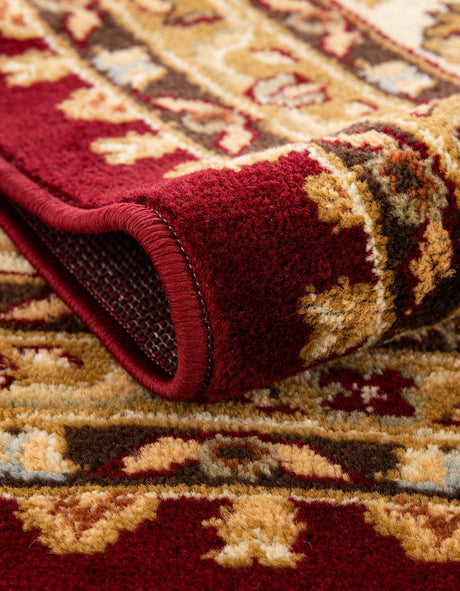Red 5' 3 x 5' 3 Voyage Octagon Area Rug Persian Inspired Classic Traditional Design Durable Carpet Mat for Home Interior Design for Sale at Rug Engine